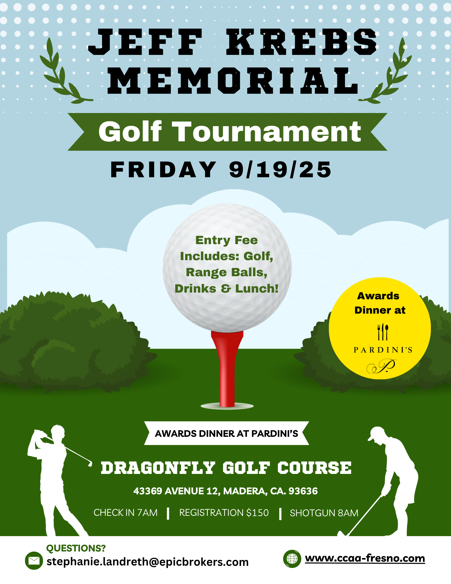 2025 Jeff Krebs Memorial Golf Tournament on Sept. 19, 2025